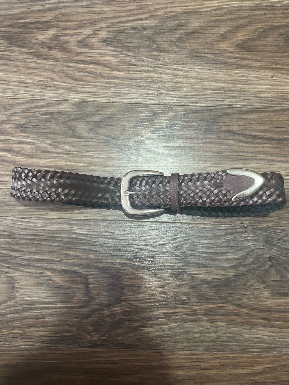Brown Braided Leather Men’s Belt - Classic Casual Style